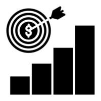 Business Goal Glyph Icon vector