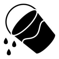 Paint Bucket Tool Glyph Icon vector