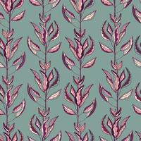 branches with colorful leaves vector seamless pattern