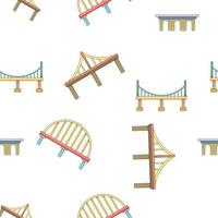 Bridge transition pattern, cartoon style vector