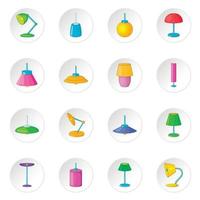 Lamp icons set vector