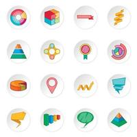 conjunto de iconos de diseño infográfico vector