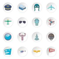 Aviation icons set vector
