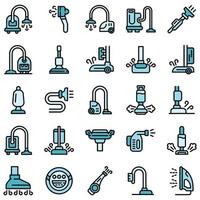 Steam cleaner icons set vector flat
