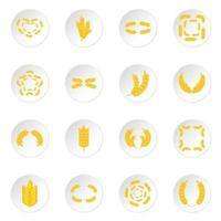 Ear corn icons set vector