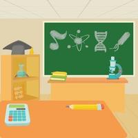 Education classroom concept, cartoon style vector