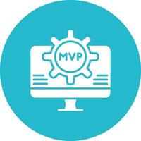 MVP Glyph Circle Background Icon vector