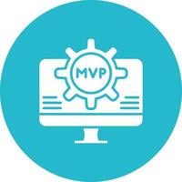 MVP Glyph Circle Background Icon vector