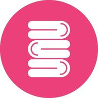 Towel Glyph Circle Background Icon vector