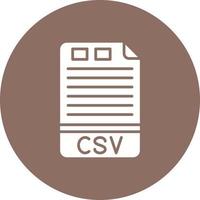 icono de fondo de círculo de glifo csv vector