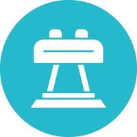 Pommel Glyph Circle Background Icon vector