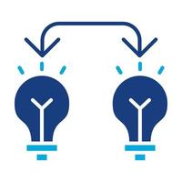 Exchange Ideas Glyph Two Color Icon vector