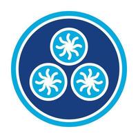 Dim Sum Glyph Two Color Icon vector