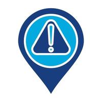 Caution Glyph Two Color Icon vector