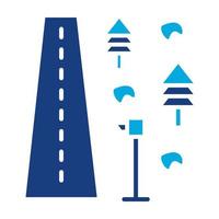 Roadside Glyph Two Color Icon vector