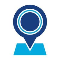 Location Glyph Two Color Icon vector