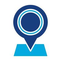 Location Glyph Two Color Icon vector