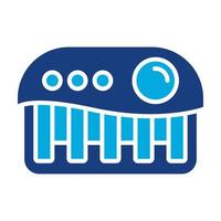 Piano Glyph Two Color Icon vector