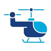 Helicopter Glyph Two Color Icon vector