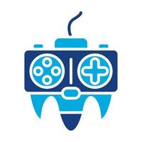 Game Console Glyph Two Color Icon vector