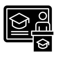 Lecture Glyph Icon vector