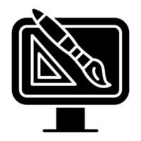 icono de glifo de diseño personalizado vector