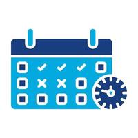 Schedule Glyph Two Color Icon vector