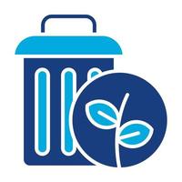 Plant Trash Glyph Two Color Icon vector