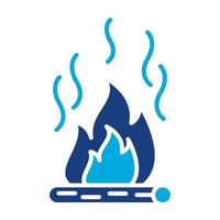 Fire Pollution Glyph Two Color Icon vector