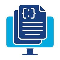 Programming Notes Glyph Two Color Icon vector