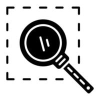 Zoom Area Glyph Icon vector