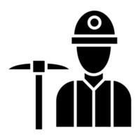 Miner Glyph Icon vector