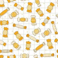 Seamless Pattern. Halloween - October 31. Hand-drawn doodle illustration. Trick or treat. Happy Halloween 2022. vector