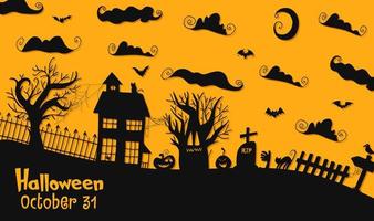 Halloween - October 31. Hand-drawn doodle illustration. Trick or treat. Happy Halloween 2022. vector