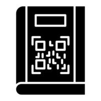 QR Code Glyph Icon vector