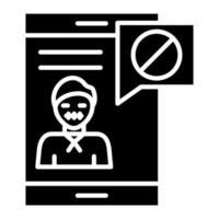 No Speak Glyph Icon vector