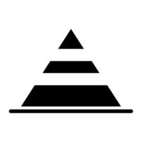 icono de glifo de pirámide vector