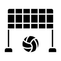 iconos de glifo de voleibol de playa vector