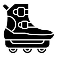 Roller Skating Glyph Icons vector