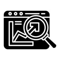 Website Seo Glyph Icon vector