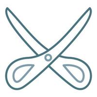 Scuissor Line Two Color Icon vector