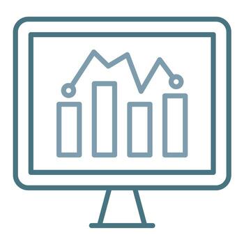 Analytics Line Two Color Icon vector
