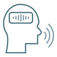 Voice Control Line Two Color Icon vector