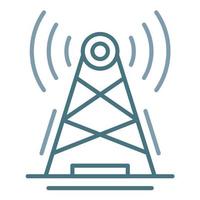 Broadcast Line Two Color Icon vector