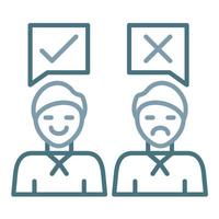 Disagree Line Two Color Icon vector