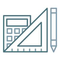Mathematics Tools Line Two Color Icon vector