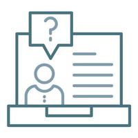 Question Line Two Color Icon vector