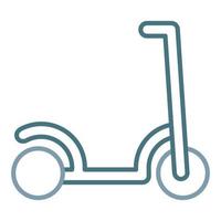 Scooter Line Two Color Icon vector