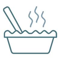 Clam Chowder Line Two Color Icon vector