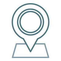 Location Line Two Color Icon vector